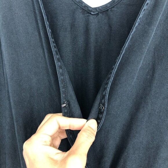 tentree Black Lightweight Tencel V-neck Surpliced / Wrap Blakely Jumpsuit S - Picture 13 of 14